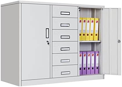 KIZQYN File Cabinet Widened Steel Office Filing Cabinet Metal Cabinet Data Cabinet Iron Cabinet Home Office File Storage Cabinet Vertical Filing Cabinet (Size : Grey)