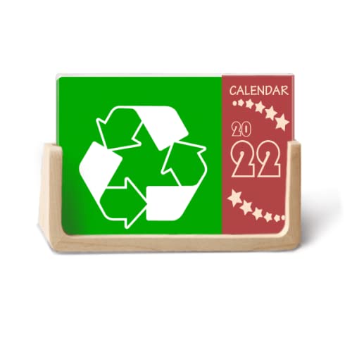 Calendrier de bureau 2022 carré vert : la solution papier recyclé pour planifier sans écran