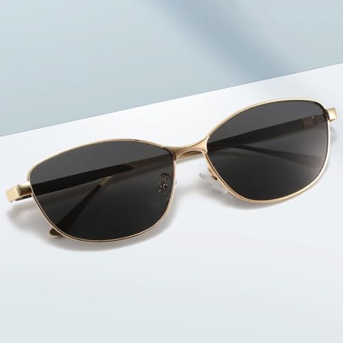 Lunettes de soleil œil de chat rétro métal UV400 tendance - 4