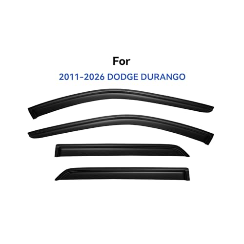 Image of Window Visors Rain Guards for 2011-2026 Dodge Durango, Out-Channel Window Vent Wind Deflectors Visors Shades for 11-26 Durango