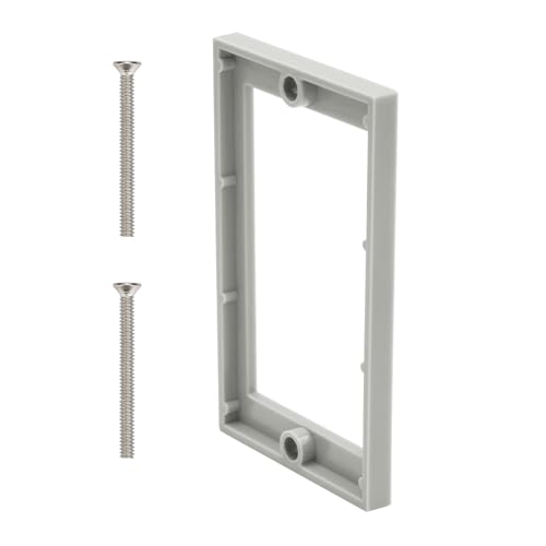 Image of Single Gang Receptacle Outlet Box Extenders 1 /4 inch,Gray,Pack of 1 | Includes 2 screws (6-32 x 1.25); Electrical Box Extender 1 Gang for Electrical Outlet Box and Electrical Outlet Switches.
