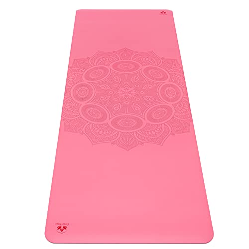Premium Clever Yoga Mat - Extra Safe Non Slip Yoga Mat Suitable For All Yoga Types - Workout Mat For Home Or On The Go - Includes Our Perfect Fit Mat Bag - Pink
