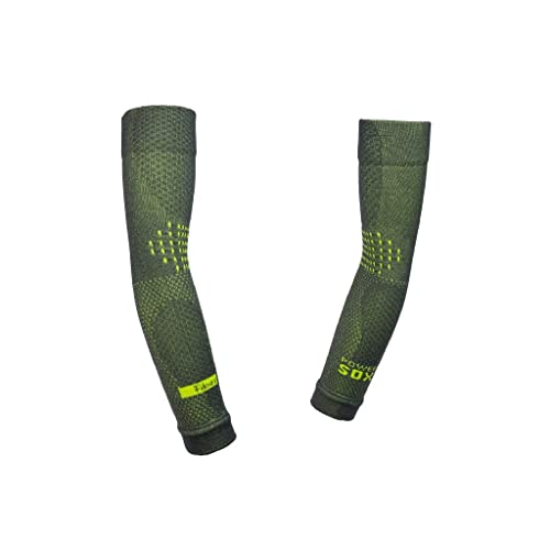 Manguito de Compressão - Armsleeve Fiber Powersox (M, CINZA LIMÃO)