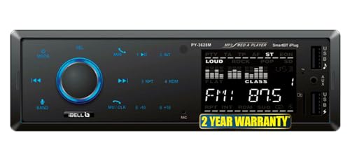 Image of IBELL CP7920T Car Audio System with 2 Year Warranty, Bluetooth, Dual USB, AUX, SD Card, FM Radio, 140W Car Audio Player, LCD Display,1 DIN Music System, Voice Assistant (Black)
