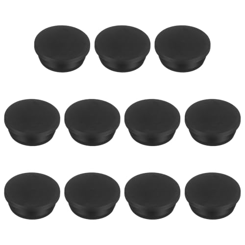 Image of MECCANIXITY 11pcs T-Shaped Silicone Plugs 38.3mm 1-1 /2 Inch Dia Snap in Plug Hole Seal Cover Round Rubber Stopper for 37-38.3mm Holes Kitchen Rubber Bulkheads Waterproof Sealing, Black