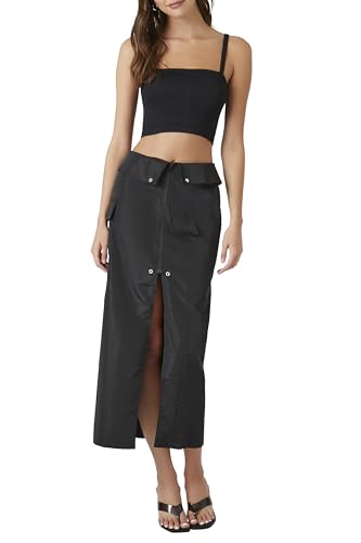 Forever 21 Women's Split-Hem Cargo Maxi Skirt