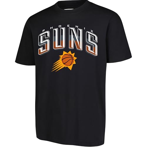 Ultra Game NBA Official Mens Super Soft Supreme T-Shirt - Unisex Phoenix Suns Black Large