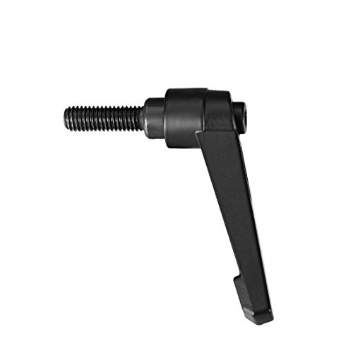 Image of uxcell M8 x 25mm Handle Adjustable Clamping Lever Thread Push Button Ratchet Male Threaded Stud Knobs Locking Rotating Screw Handles Quick Release Bolt Black 3pcs