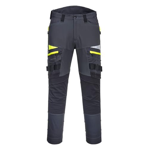 Portwest Pantalón De Trabajo Dx4, Tamaño: 32, Color: Gris metálico, DX449MGR32