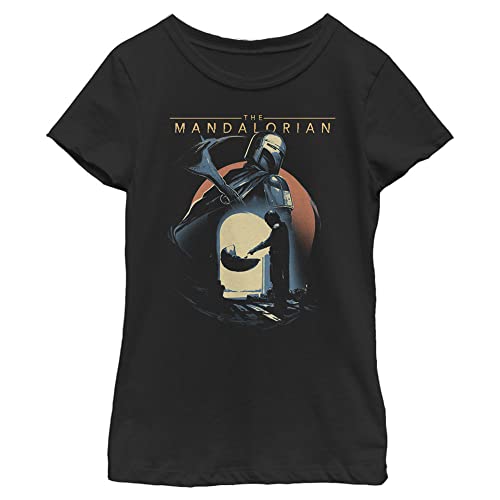 T-shirt Mandalorian Star Wars fille noir taille S en coton doux