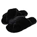 Fadezar Pantofole Peluche Donna Ciabatte da Casa Comode Invernali Moda Scarpe Sandali Slippers Nero EU 39/40 immagine