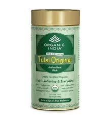 ORGANIC INDIA2 Pack Tulsi Tea Original 100 gm Tin (Total 200 gms)
