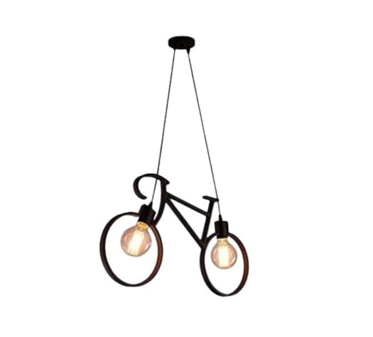 MFN Cycle Shaped Hanging Pendant Light | Vintage Industrial Metal Ceiling Lamp | Decorative Indoor Hanging Light for Living Room, Bedroom, Dining Area, Café & Restaurant-image-20
