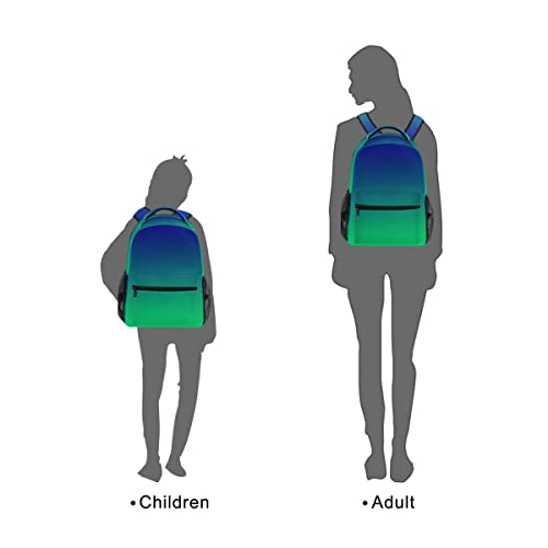 Dark Blue Green Backpack for Boy Girl Bookbag School Bag Daypacks for Women Dark Blue Green 014