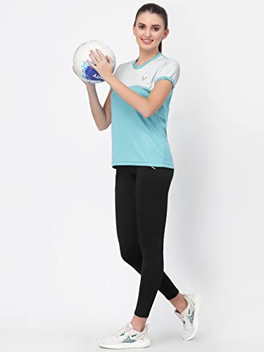 Image of UZARUS Women's Dry Fit Workout Top Sports Gym T-Shirt