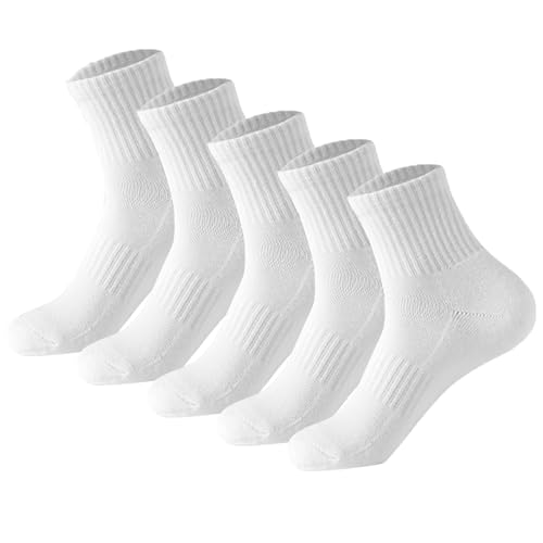 Athletic Socks 5-Pack Anti-Blister Running Socks for Men & Women Moisture-Wicking Cotton Sports Socks - Main Image