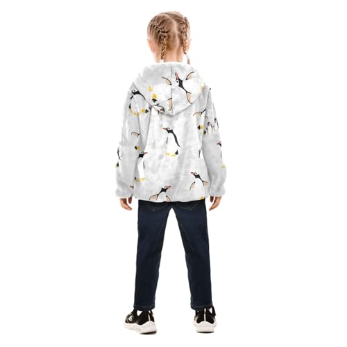 OTVEE Cute Cartoon Penguins Kids Hoodie Jacket Fall Spring Full Zip Warm Outwear Coat4