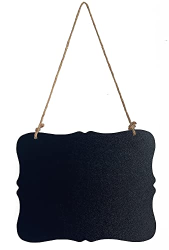 Wood Chalkboard Double Sided Erasable Chalkboard,Signs Message Board, Message Memo Display 10X8 Inches With Jute Hanging String,Wall Decoration (1) #TOP20