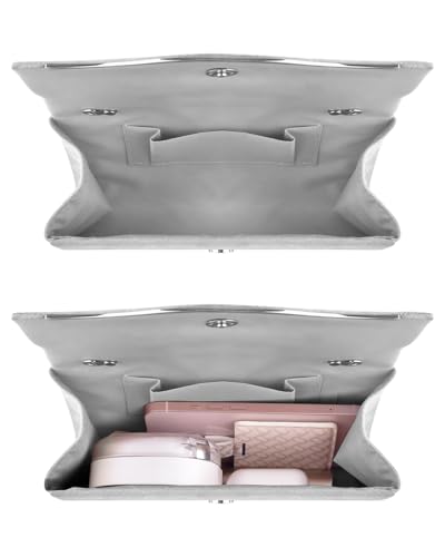 Image of TINDTOP Clutch Purses for Women, Formal Evening Bags Suede Shoulder Envelope Party Handbags Wedding Cocktail Prom Clutches