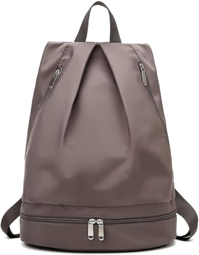 Mochila De Ginástica Ultra-leve Bolsa De Ginástica Esportiva Bolsas De Fim De Semana Bolsas De Treino Para Mulheres E Homens Academias De Natação Hospital Com Bolso De Separa, Khaki