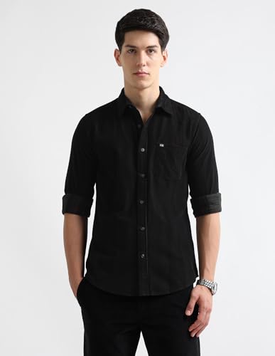 Image of Arrow Sport Men's Vertical Striped Chelsea Slim fit Shirt