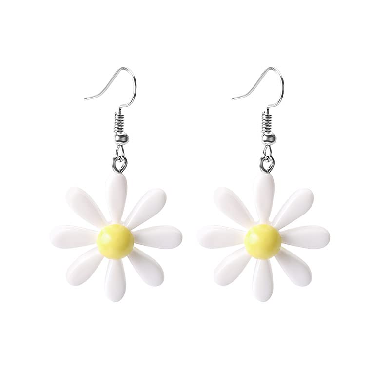 Orecchini fiori di margherita in argilla Fimo