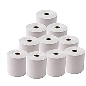 MME 80MMx50Mtr.(3Inch) Cash Register Machine Thermal Paper Roll Set of 10 Rolls