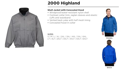 AFC Men’s Windbreaker Jacket Regular & Big & Tall S to 6X Water Resistant Coat3