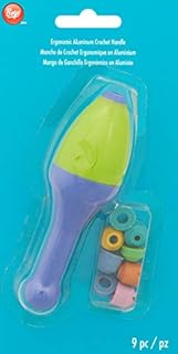 Boye 3421001001M Ergonomic Crochet Hook Handle4.5'', 4.5'', Purple, Green
