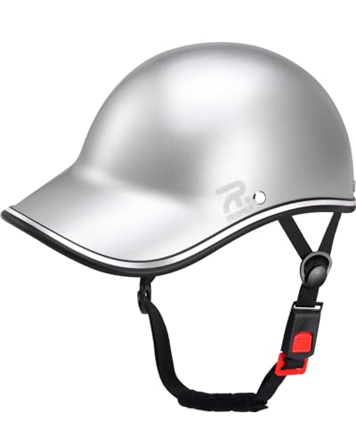 Image of Adult Baseball Cap Helmet - Urban Style for Golf, Low Profile Urban Commute PU Retro Leather Hat for Men & Women