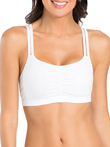 Image of Fruit of the Loom Women's Spaghetti Strap Cotton Sports Bra - All-Day Comfort & Easy Movement