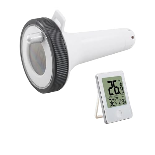 ワイヤレス水温計、屋外/屋内温度モニター付き、スイミングプール、池、浴槽用水温ゲージ 正確安全