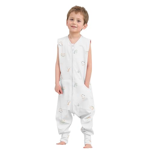 Image of LAT Baby Sleep Sack,Summer Toddler Cotton Sleep Sacks with Legs,Dinosaur for Boys Girls,Baby Wearable Blanket with Zipper