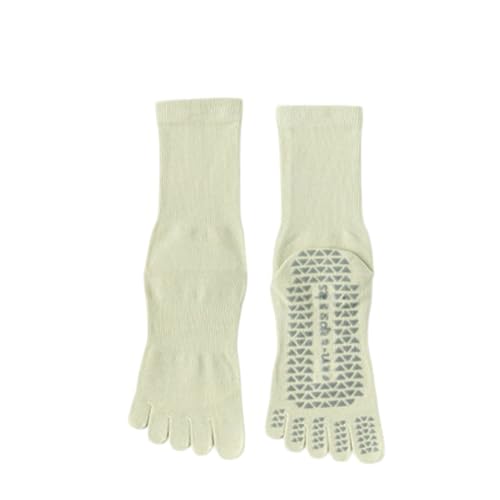 Chaussettes de yoga pour femmes antidérapantes à 5 orteils | Lot de 5 paires mi-hautes pour sport