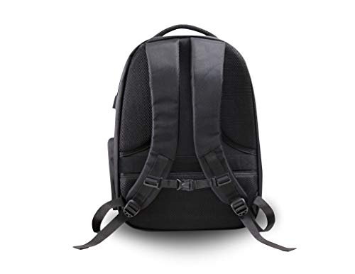 Shelby Vault Black Backpack | 1680D Polyester With Leatherette Trim And An Embroidered Shelby Logo | Usb Port | Tsa/Checkpoint Friendly Padded Sleeve That Fits Up To A 17" Laptop And A Tablet #TOP1