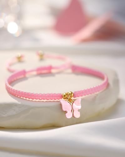 Pink Butterfly Adjustable Bracelet First Day of School Gifts 7