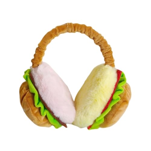 Cache-oreilles fausse fourrure douce hamburger réglable JIAHG hiver anti-vent