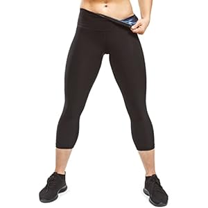 Sweat Shaper Women’s Sauna Leggings Compression High Waist Yoga Pants Thermo Sweat Capris