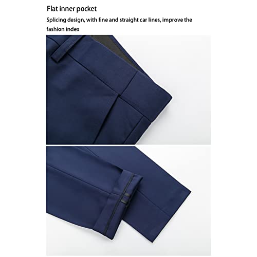 CUTTE Herren 3-teiliger Blazer Anzughose Bräutigam Hochzeit Party Slim Fit Business Blazer Jacken Sets Büro Anzug Set Arbeitskleidung,Blue,M – Bild 5