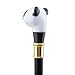 Black White Panda Walking Cane Fashion Decorative Walking Stick Gentleman Elegant Cosplay Cane Knob Crosier 93cm