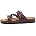 KIDMI Women's Cork Footbed Sandals with Arch Support Comfortable Slip-On Slide Sandals With Adjustable Buckle for Summer, Brown 39