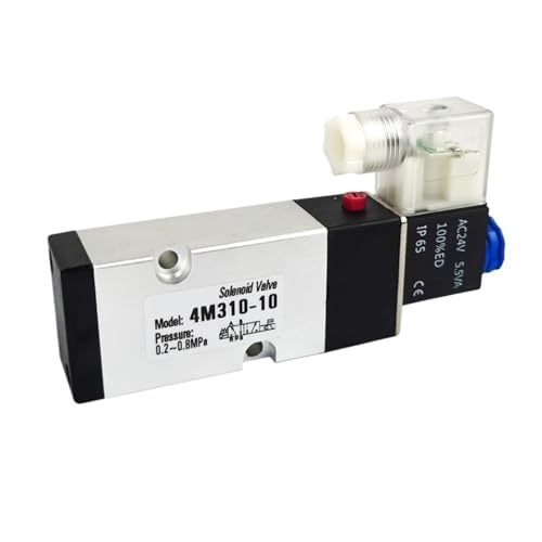 Electroválvula neumática de 5 vías y 2 posiciones 4M310-10 AC110V con conexiones de 6mm 2