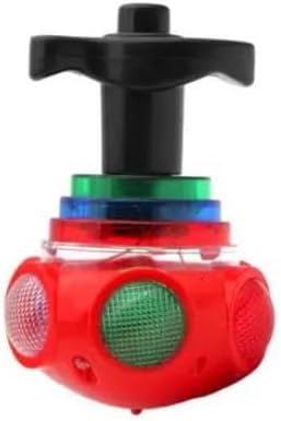 Luminous Music Gyro Toy Gyro Toy with LED Light Shiny Toy Spinning Toy Peg-Top Toy Toy Spinning for Children and Kids, Random Colour