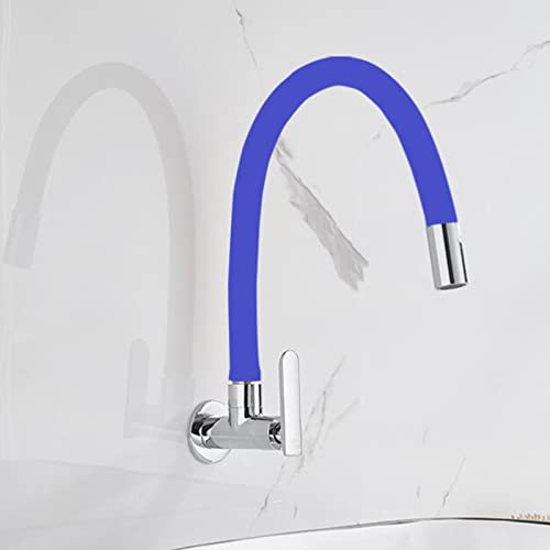 Grifo de cocina montado en la pared giratorio diseño púrpura para toma única fría