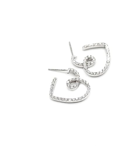 Boucles d'oreilles cœur en argent Eterna pour oreilles sensibles sans irritation