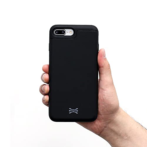 Toru Cx Pro Case For Iphone 8 Plus / 7 Plus, With Card Holder | Slim Protective Shockproof Heavy Duty Cover With Hidden Credit Cards Wallet Flip Slot Compartment Kickstand | Include Mirror - Black #TOP5