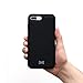 TORU CX PRO for iPhone 8 Plus/iPhone 7 Plus Case Wallet | Protective Shockproof Heavy Duty Cover with Hidden Card Holder & Card Slot | Plastic Mirror Included - Black