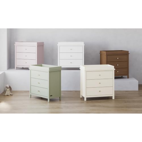 Graco Sasha 3-Drawer Chest with Changing Table Topper, Hazelnut - image 3