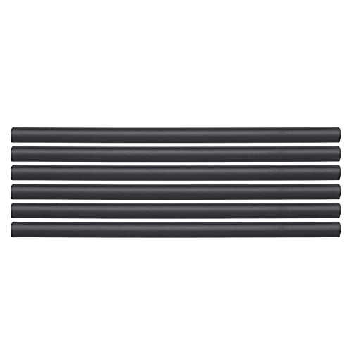 Questech Décor Tile Trim, 1/2 X 12 Inch Soho Pencil Tile Transition Liner, Decorative Tile Edge Trim, Decorative Shower Tile Border, Kitchen Tile Backsplash Trim, Graphite Black, 6 Pack #TOP1