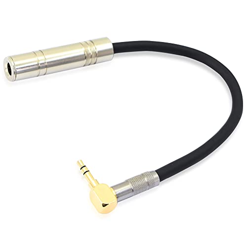 Adaptador audio ángulo derecho 3.5mm macho a 6.35mm hembra miniatura 1